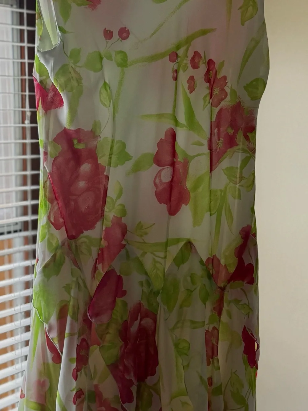 Robbie Bee White Dress with Pink & Lime Floral Accents - Picture 7 of 8
